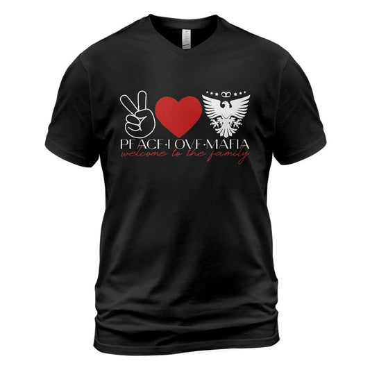 Peace Love Mafia: Unisex V-Neck T-Shirt